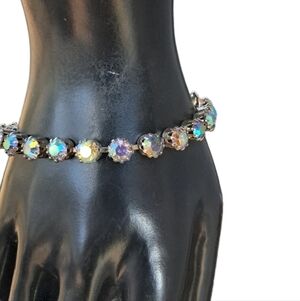 ✨️Vintage Aurora Borealis Rhinestone Tennis Bracelet